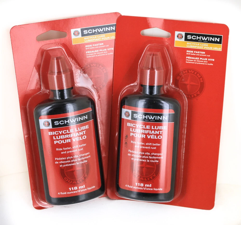 QTY 2 Schwinn 4 oz. Bottles Bicycle Bike Chain Lube Lubricant Oil