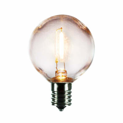 LED Filament G50 Globe Shatterproof Energy Saving Light Bulb, Dimmable, 1W,  E17