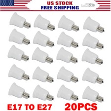 20PC E17 to E27 Socket Base LED Halogen CFL Light Bulb Adapter Converter Sockets
