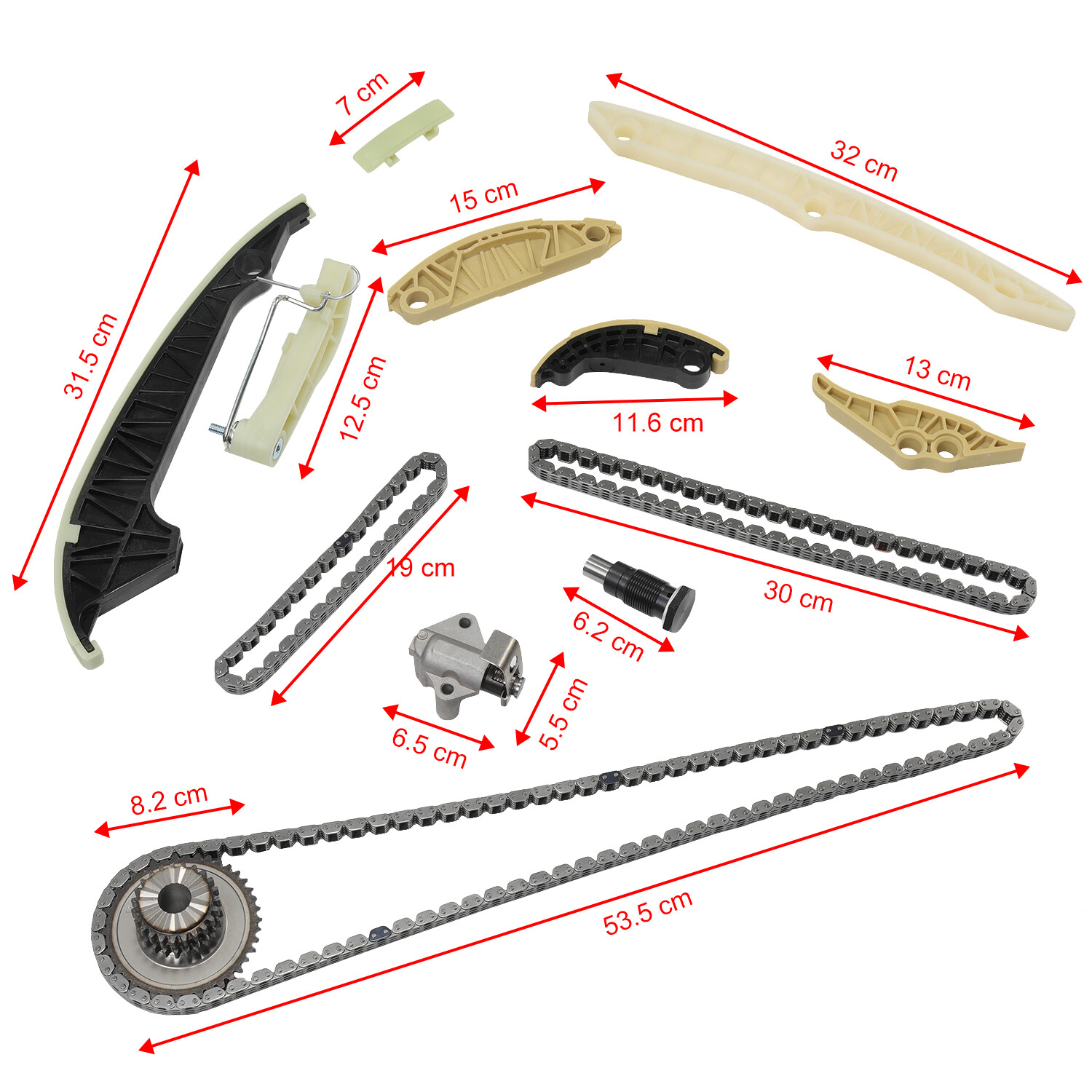 13Pcs Timing Chain Kit for Audi A3 A4 A5 A6 Q5 TT VW CC Eos GTI Jetta