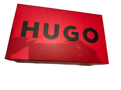 HUGO BOSS Empty Gift Storage Shoe Box Extra Large Black & White Logo Red