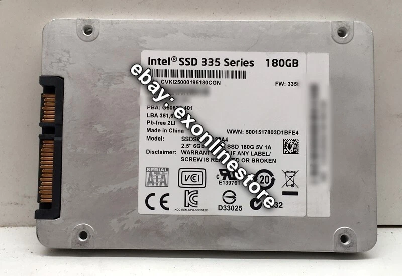 SSDSC2CT180A4 - 180GB 2.5" 6Gbps SATA SSD (Intel 330 Series) Used - image 1 of 1