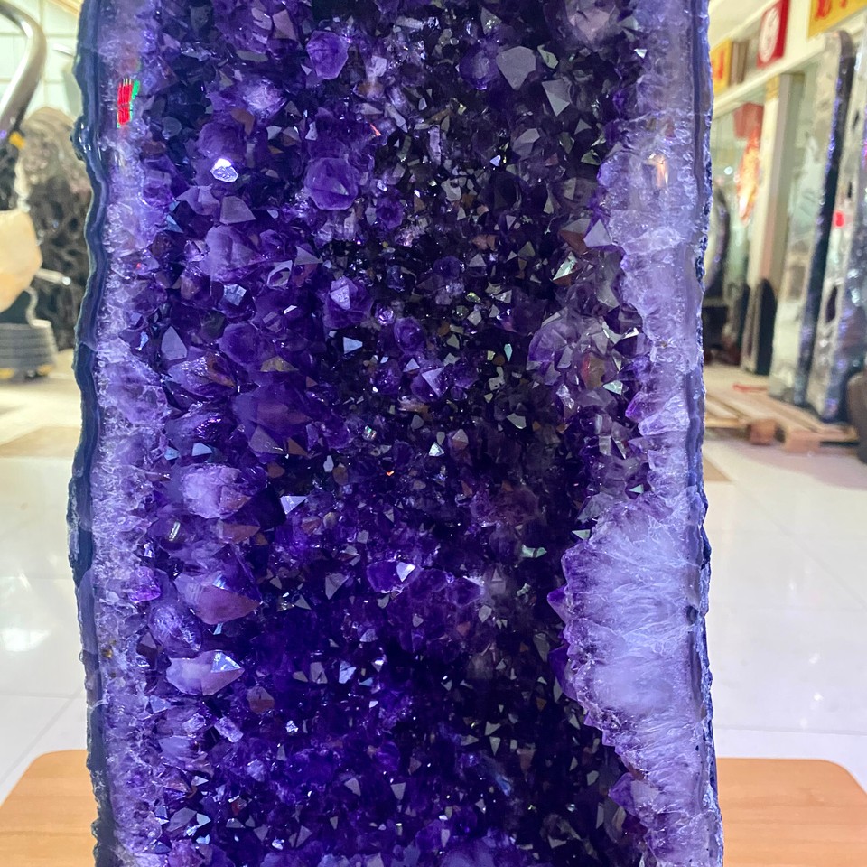 54LB Large Natural Amethyst Geode Cathedral Crystal Cluster Specimen ...