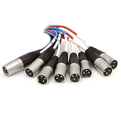 New 8 Channel 5' XLR Male to 1/4" TRS Audio SNAKE CABLE - Image 3 of 4