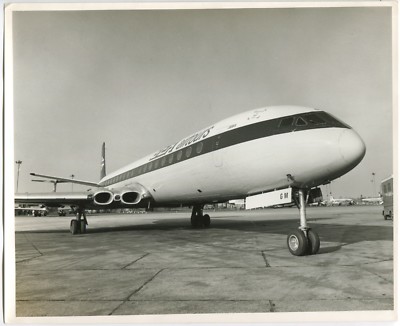 BEA AIRTOURS DE HAVILLAND COMET 4B GROSSES VINTAGE ORIGINAL AIRLINE GESTEMPELT FOTO