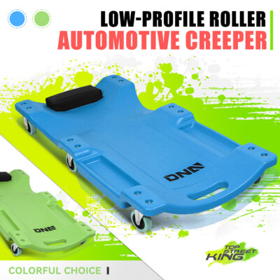 6pcs Casters 40'' Repair Tool Low Profile Automotive Creeper w/Padded Headrest