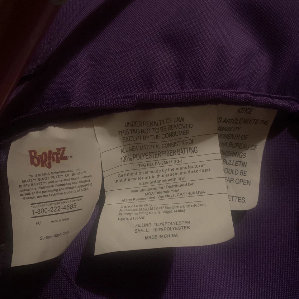 Silla redonda plegable Bratz para niños rosa brillante y púrpura RARA Foto 2 de 4