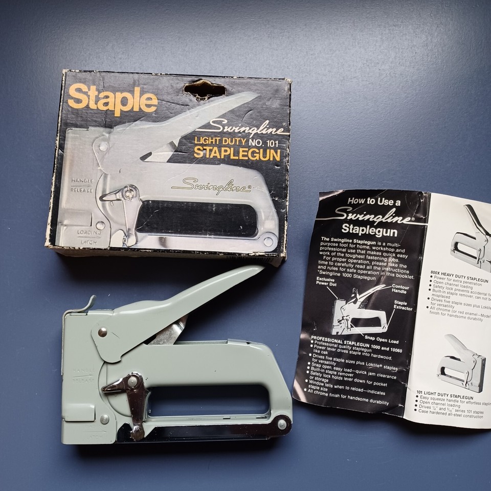 Gray Swingline 101 Vintage Light Duty Staple Gun Stapler X3 eBay