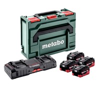 Metabo Basis Set Lihd 18V, 4 X 10,0Ah Akkus LadegeräT Asc 145 Duo, Metabox 145