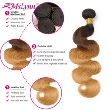 Brand New Mslynn Brazilian Hair Body Wave N5 Size 18" Natural Color A1