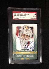 COREY CRAWFORD SIGNED 2012/13 BETWEEN THE PIPES CARD #84 SGC AUTHENTICATED
