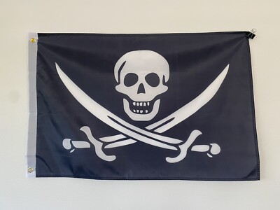 Unbranded Pirate Flags Flags Trade Winds 12x18 12"x18" Jolly Roger Pirate Calico Jack 100% Polyester Pirate Multicolor Yard & Garden Flags