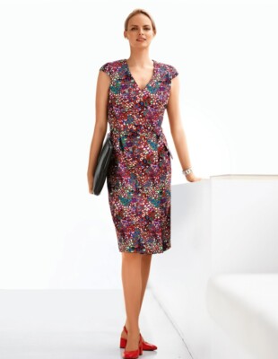 NWT Madeleine Women's Snap Button Front Shirt Wrap Dress Size US XL Red