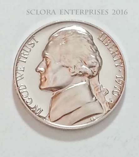 Photo of a 1970-S Jefferson Nickel Proof from an eBay listing that sold on Jul 20, 2026