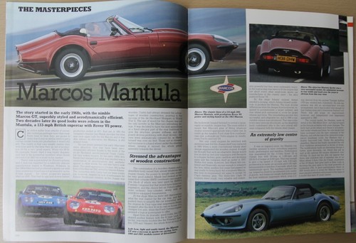Original 1993 MARCOS MANTULA Encyclopedia extract with foldout section - Imagen 2 de 2