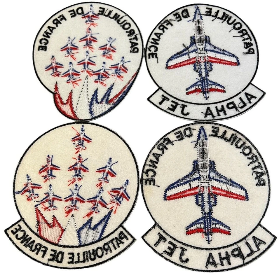 Patch French Air Force Alpha Jet Patrouille De France Embroidered Iron On New - Image 2 of 4