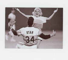 Nolan Ryan and Morganna METAL baseball card -Kissing Bandit💋