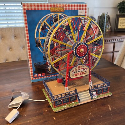 LEMAX GIANT FERRIS WHEEL Lights & Sounds Good Condition Needs Adapter READ