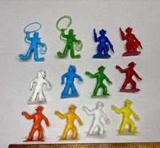 LOT OF 12 VINTAGE MARX ROY ROGERS COWBOY FIGURES RECAST MEXICO