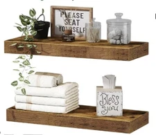 QEEIG Floating Shelves FS019-023BN-2 2 16” Shelves