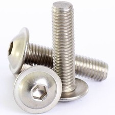 M6 ( 6mm ) A2 STAINLESS STEEL FLANGED BUTTON HEAD SCREWS HEX SOCKET FLANGE BOLTS