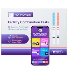 Ovulation Test Strips and Pregnancy Test Strips Combo Kit