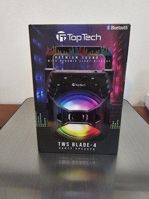 Top Tech  Audio Portable Speaker, Bluetooth 500 Watt with Flashing Party Lights