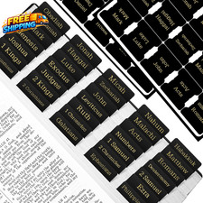 Bible Tabs75 Tabs Laminated Bible Index Tabs for Women and Men Bible Book Tabs