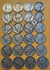 Mercury Dimes Lot of 24 90% Silver - 1940's  [P]