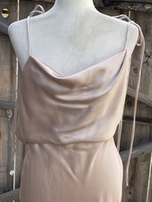 Jenny Yoo Collection Satin Cowl Neck Midi Sleeveless Bridesmaid Dress 2 RN127179