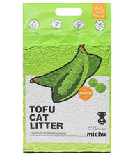 Michu Tofu Cat Litter   Fast Clumping, Natural, 3 Pack 16.5 lb