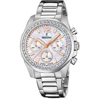 Festina Damenuhr Boyfriend F20606/1 Perlmutt Chrono