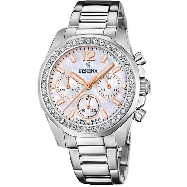 Festina Damenuhr Boyfriend F20606/1 Perlmutt Chrono-image