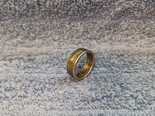 Connecticut Handcrafted Washington Quarters coin ring, sz 8 1999