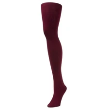 Italian Cotton Blend Tights Medium Burgundy Wine B.ella Erika New Opaque Hosiery