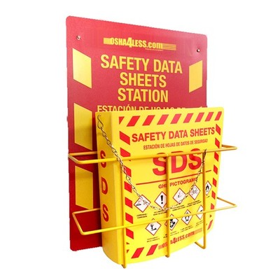 Bilingual Right to Know SDS Center Wire Rack and 3'' Binder with 2020 Updated ...
