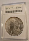 1896-P Morgan Silver Dollar ANACS Old Holder MS-61
