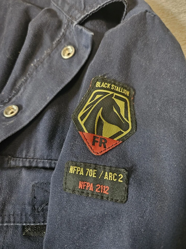 Mono de rendimiento Stallion FR negro antiguo NFPA 70E / ARC2 para hombre talla M azul Foto 2 de 4