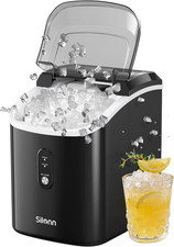 Nugget Ice Maker Countertop, Chewable Pellet Ice Machine with Self Cleaning Func
