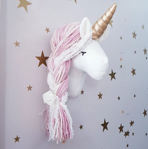 Boho Unicorn Wall Decor – Girls Room Nursery Wall Art, Princess Bedroom Hanging