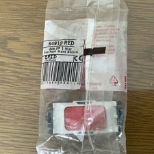 MK Electric K4910 RED 20A DOUBLE POLE PUSH TO MAKE SWITCH ( GRID PLUS )