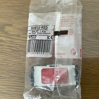 MK Electric K4910 ROT 20A ZWEIPOLIGER DRUCKSCHALTER (NETZ PLUS)