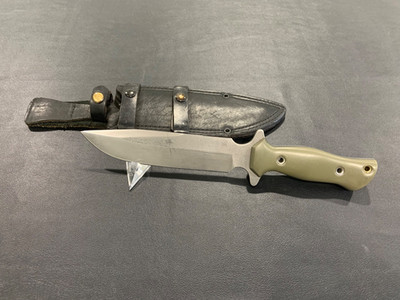 Dan Tope Custom CPM 3V Handmade Knife W Sheath. 9  Blade To Handle, 14  Total