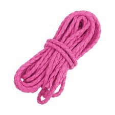 Leather Cord, 5.47 Yards 4mm Dia PU Braiding Thread String for DIY, Fuchsia
