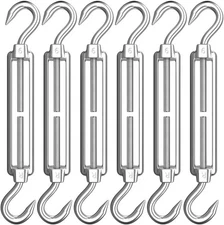 M6 Turnbuckle Hook and Hook, Turnbuckle 304 Stainless Steel, Heavy Duty Wire Rop