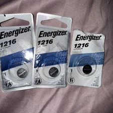 Energizer 1216 Batteries 3V Lithium (3 Pack)*SEE DETAILS/PICS 1 Damaged Pack