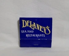Vintage Matchbook Delaney's Seafood Restaurant California Advertising Full