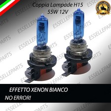 LAMPADE LAMPADINE BLUE H15 EFFETTO XENON A3 8V CLA GLK GOLF 6 GOLF 7 55W BIANCO