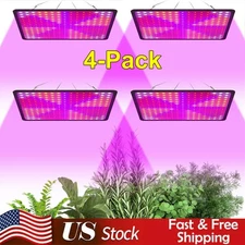 4 Pack 225 LED Grow Light Panel 8500W Lamp for Indoor Plants Full Spectrum Lamp