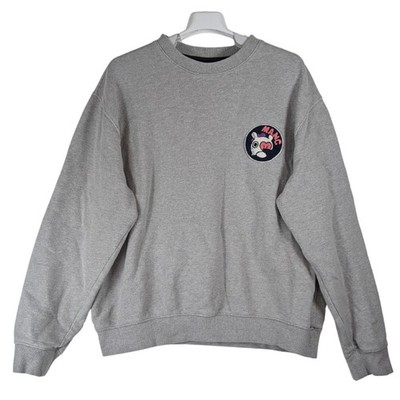 BT21 Universtar  BTS Wapen Mang Crewneck Sweater Grey Women s Size Large L USED